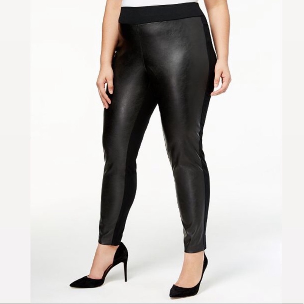 Faux leather pants
